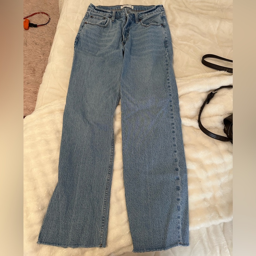 Abercrombie & Fitch Light Blue Baggy Jeans